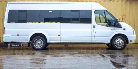 White eight seater party bus
