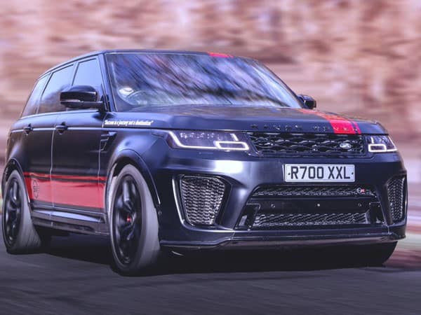 Satin Black Range Rover SVR hire London