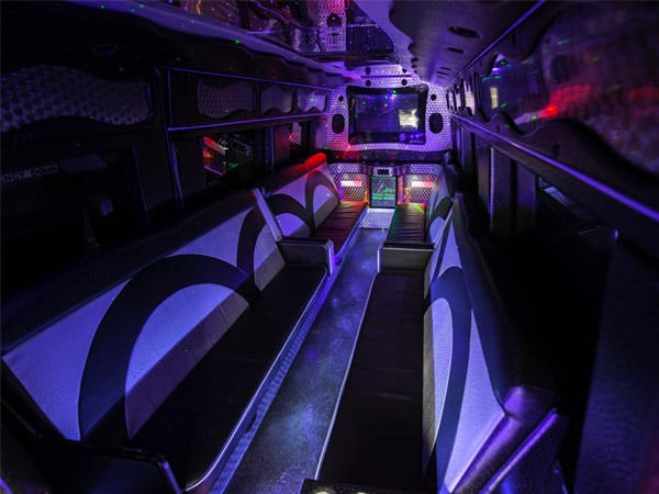 16 Seater Party Bus Hire interior