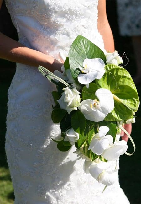 Bride with bouquet