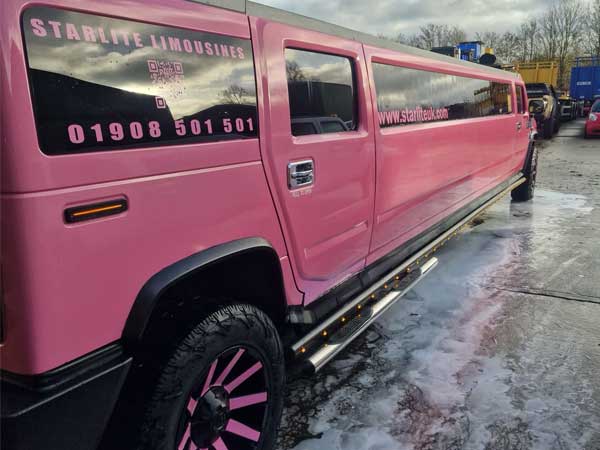 Pink Hummer H2 Stretch